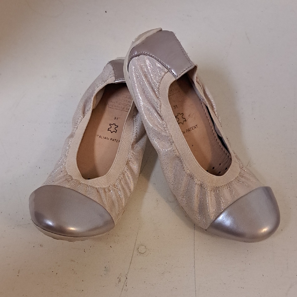 Geox Kids' Silver and Cream Dress Shoes